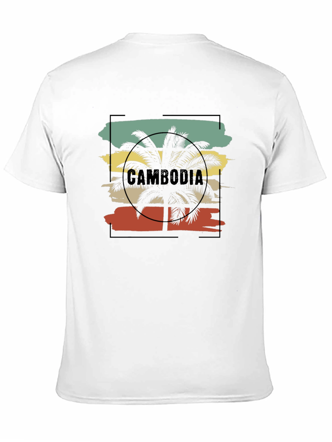 Cambodia Palm Tree Retro Graphic Tee