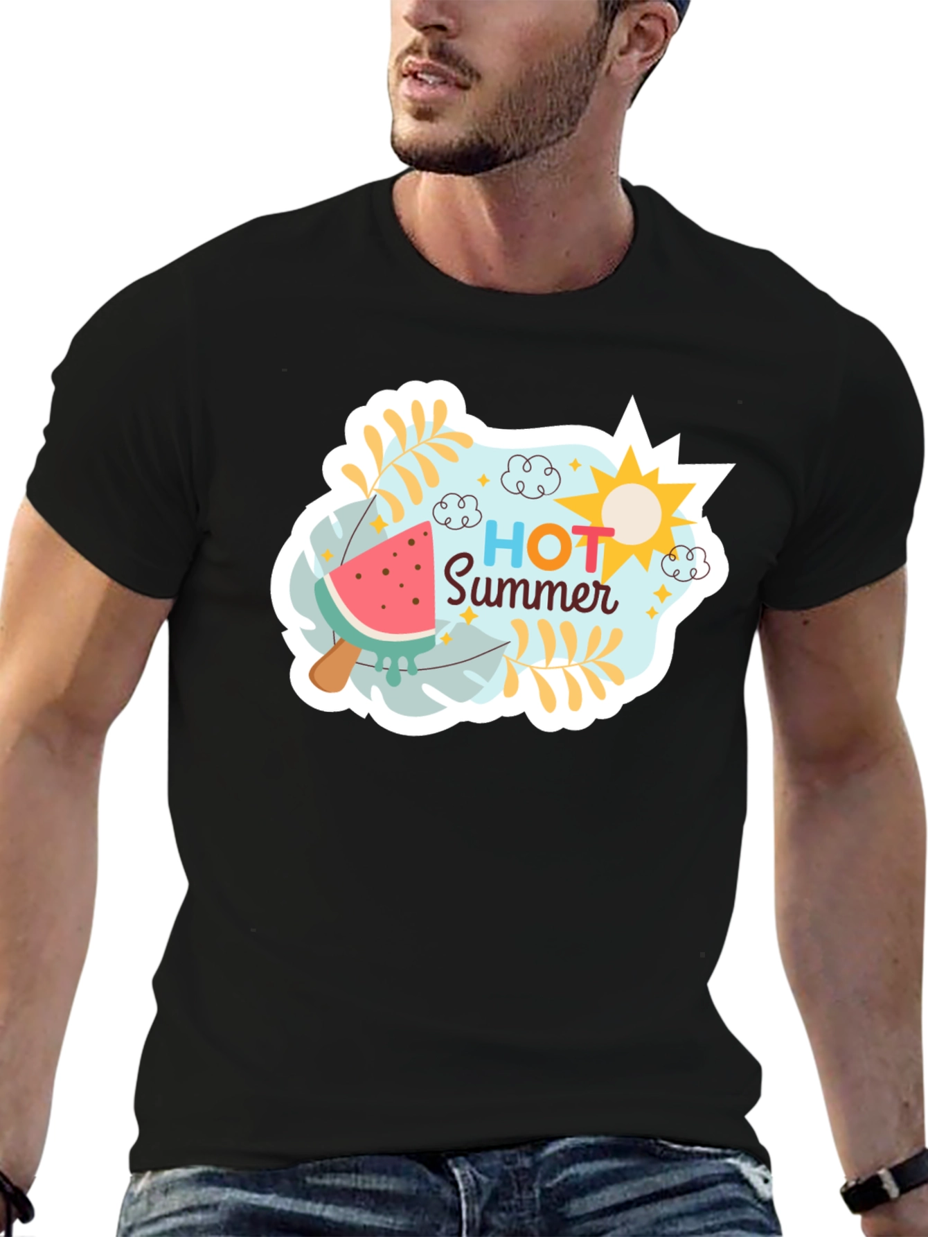 Hot Summer Graphic Tee - Black