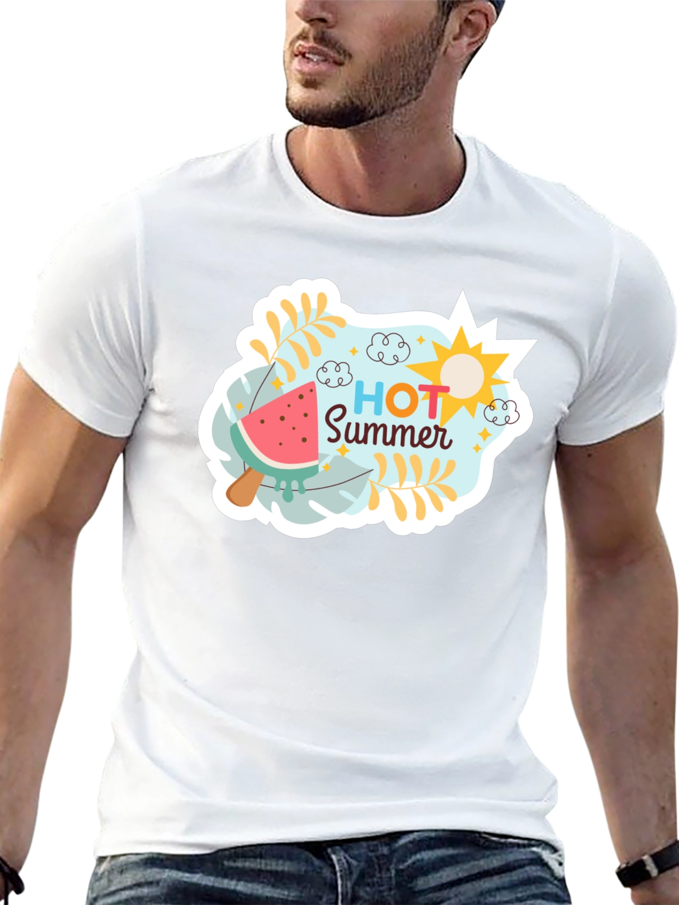 Hot Summer Graphic Tee - Black