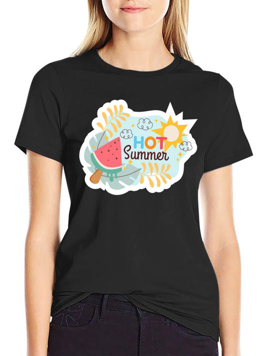 Hot Summer Graphic Tee - Black