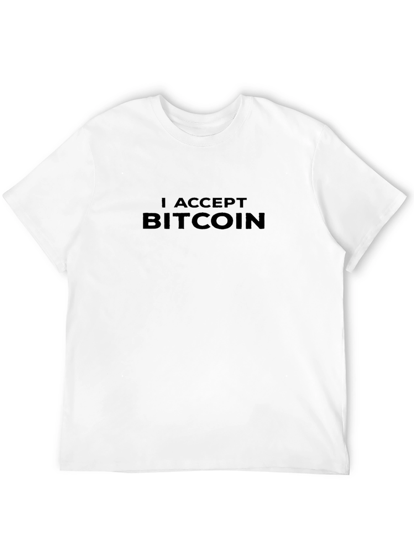 I Accept Bitcoin Black Graphic Tee