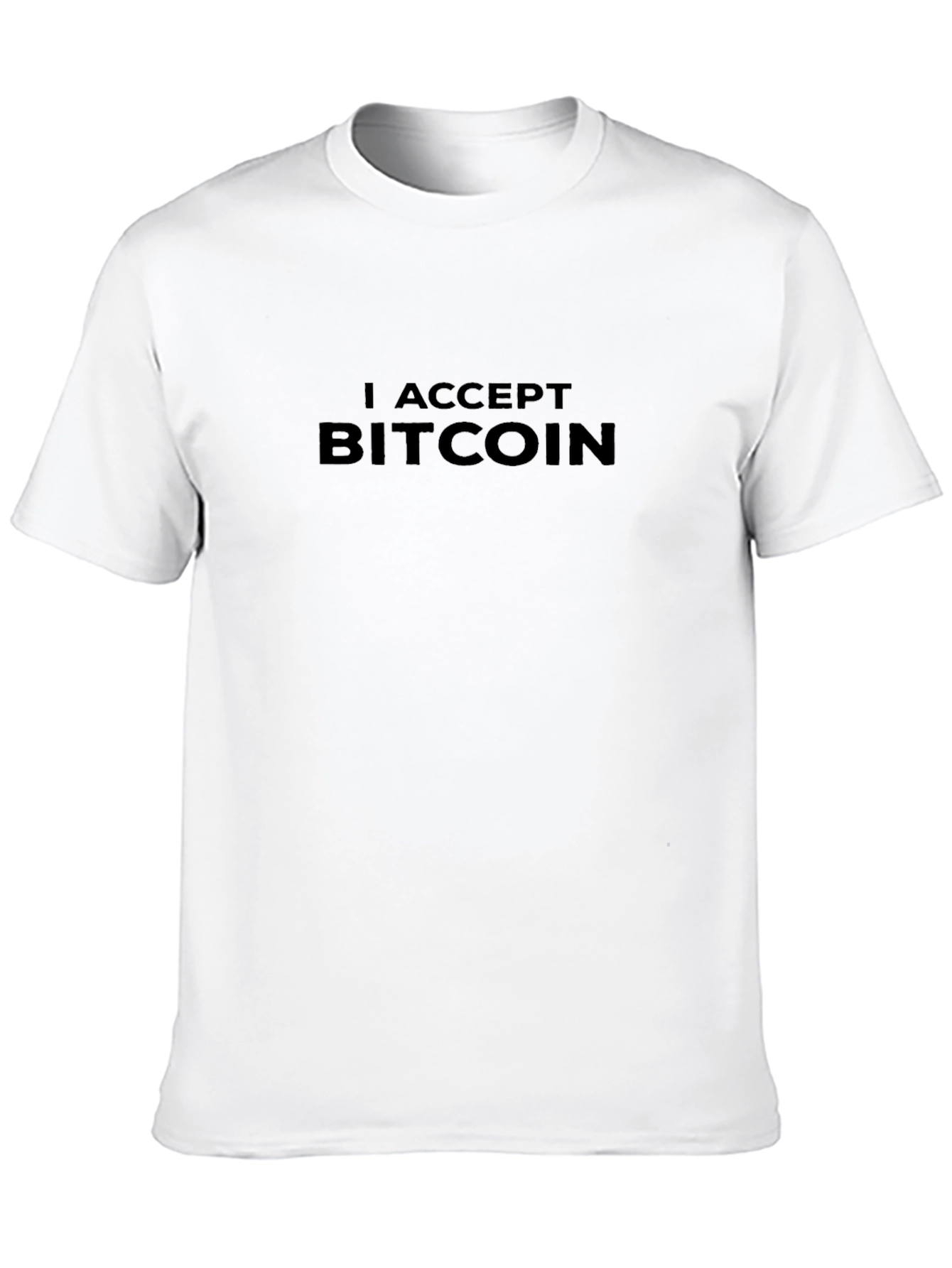 I Accept Bitcoin Black Graphic Tee