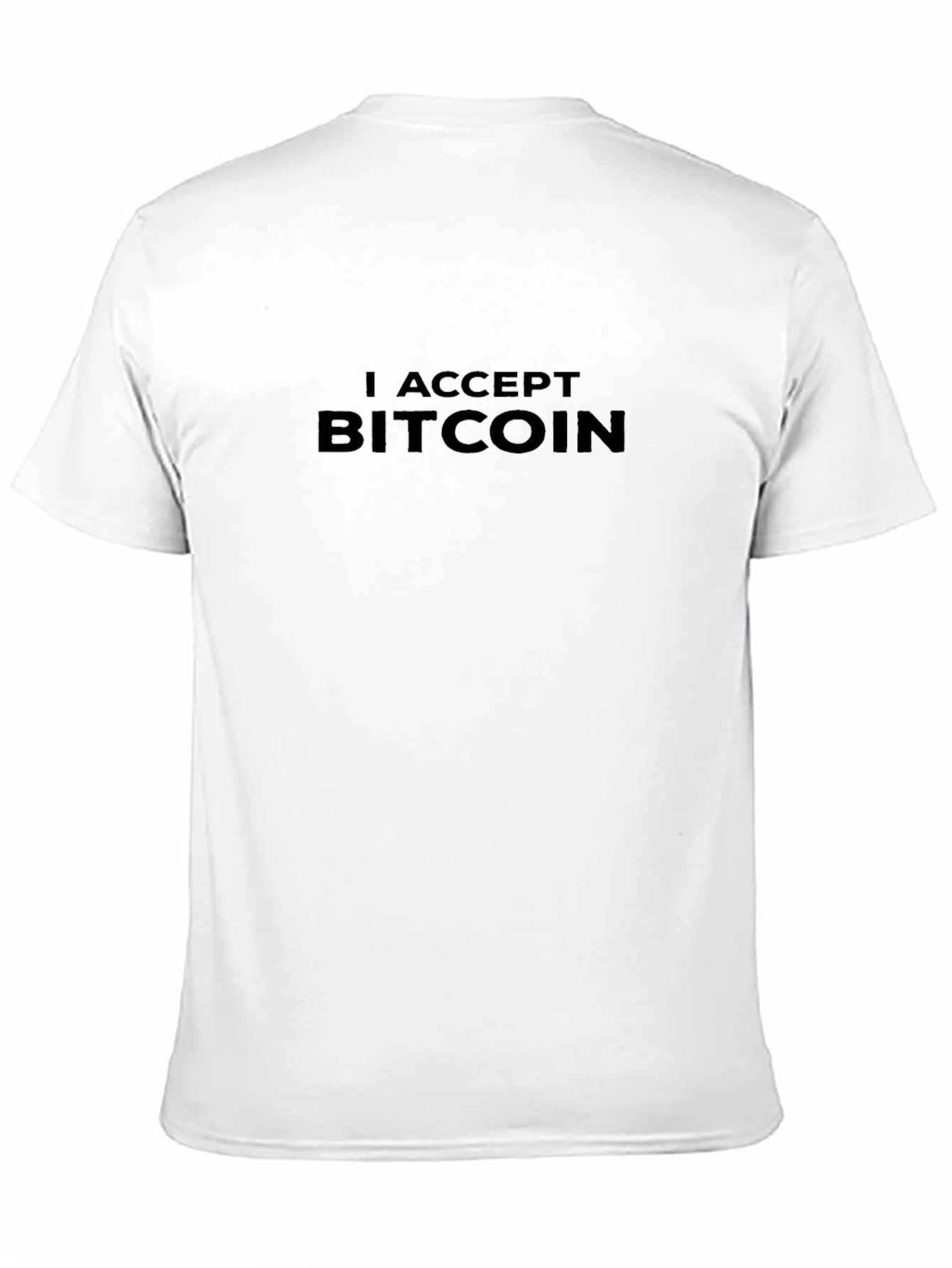 I Accept Bitcoin Black Graphic Tee