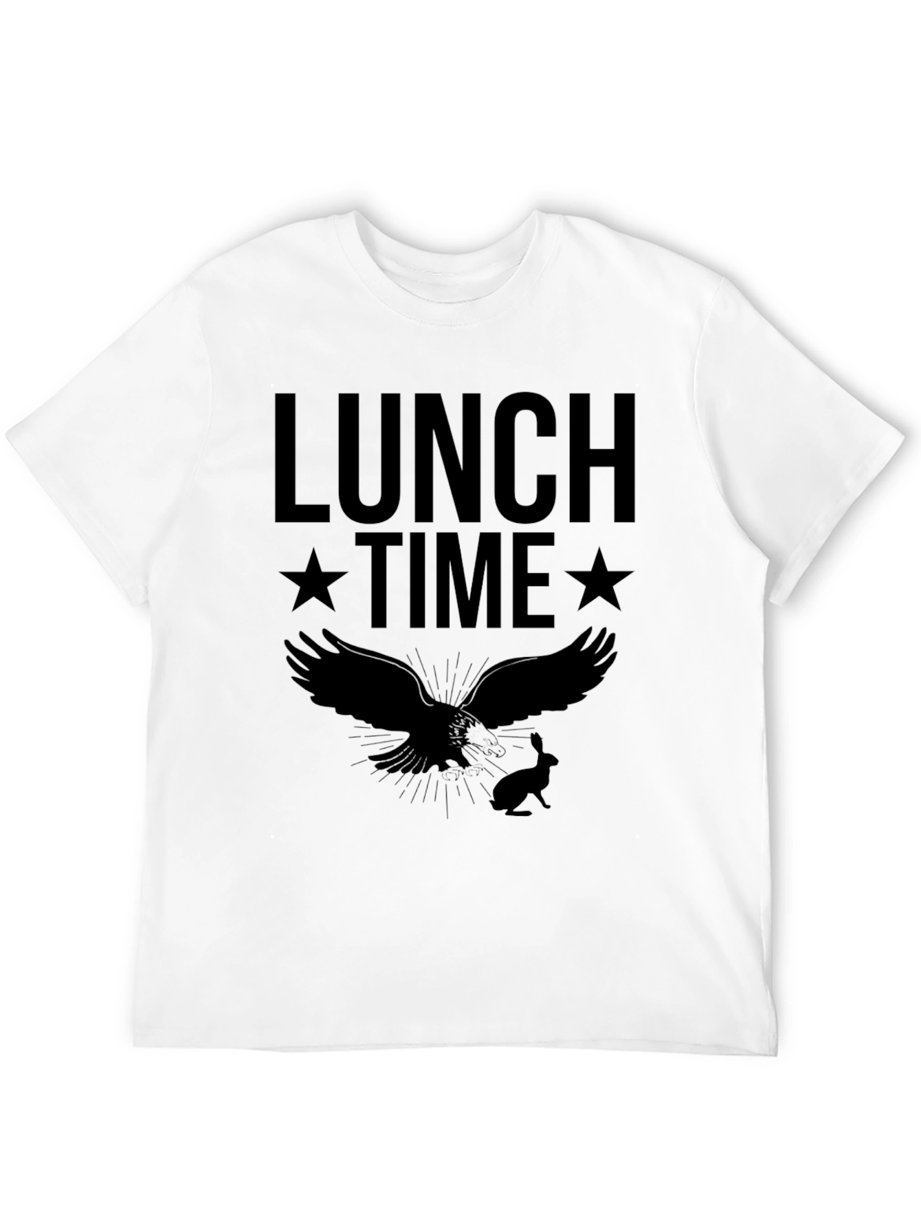 Lunch Time Eagle & Rabbit Graphic T-Shirt