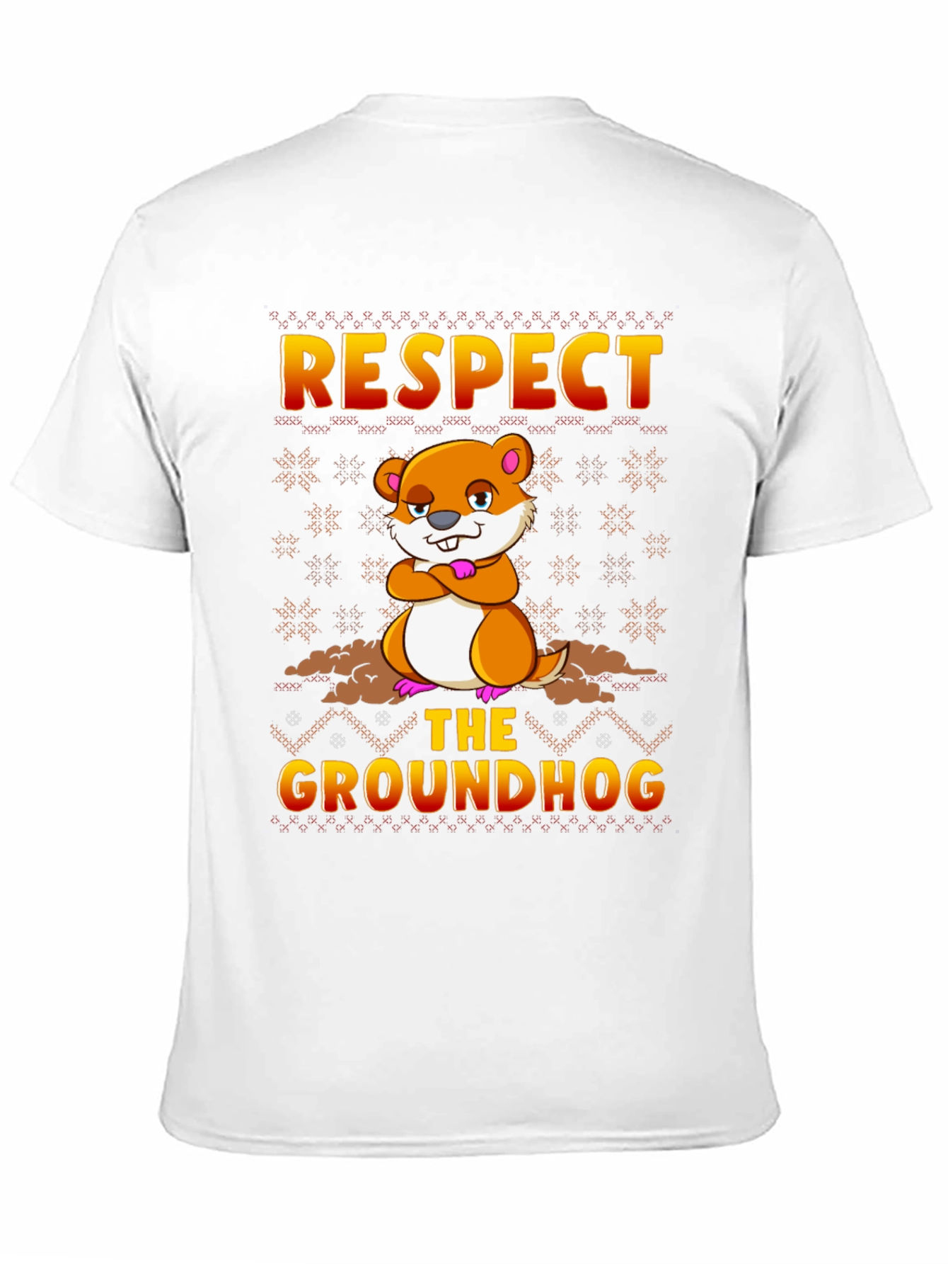 Respect the Groundhog T-Shirt Funny Groundhog Day Tee