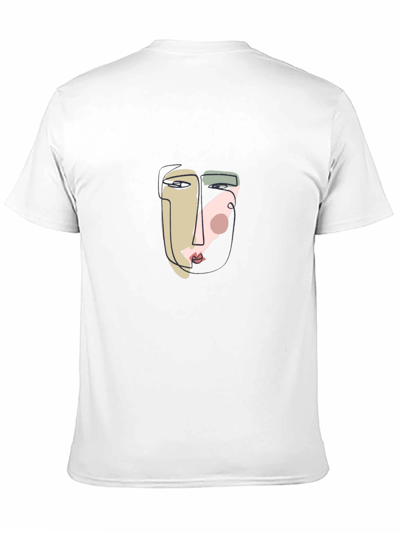 Abstract Face Graphic Tee - Unisex Cotton T-Shirt