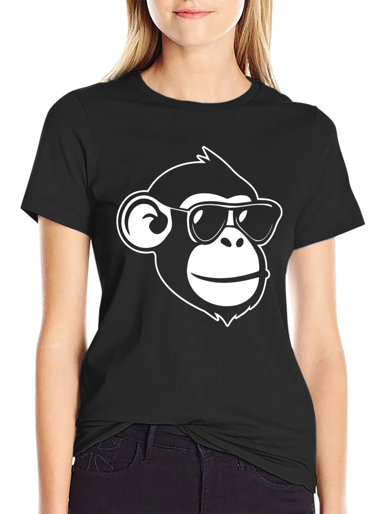 Cool Monkey Graphic Tee - Black Casual Shirt