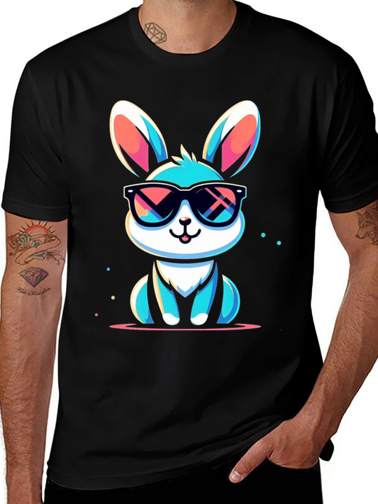 Cool Bunny Graphic Tee - Stylish Unisex T-Shirt