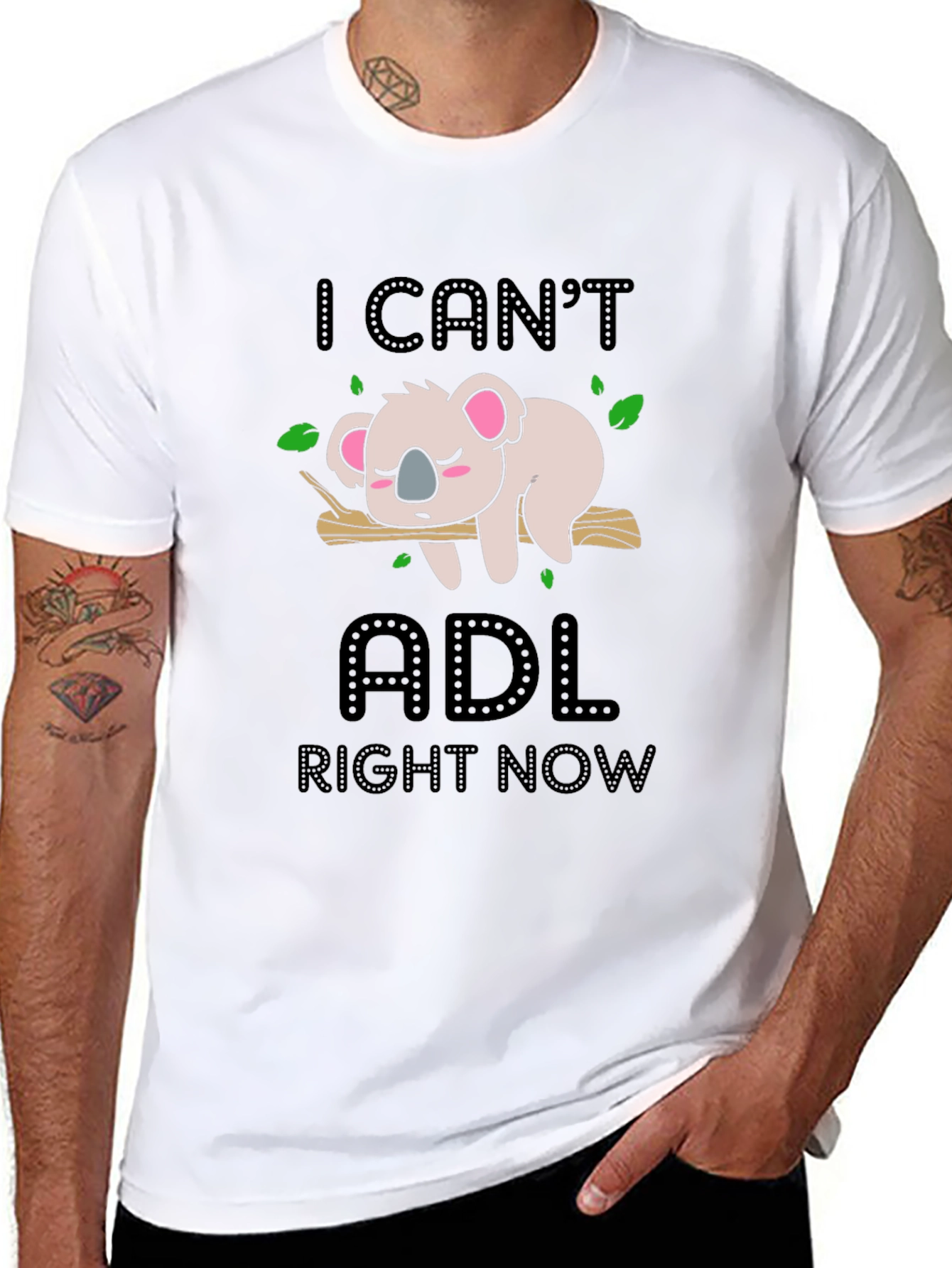 I Cant ADL Right Now Koala Graphic Tee