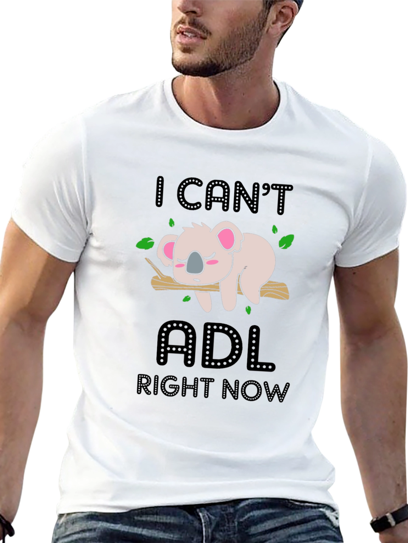 I Cant ADL Right Now Koala Graphic Tee