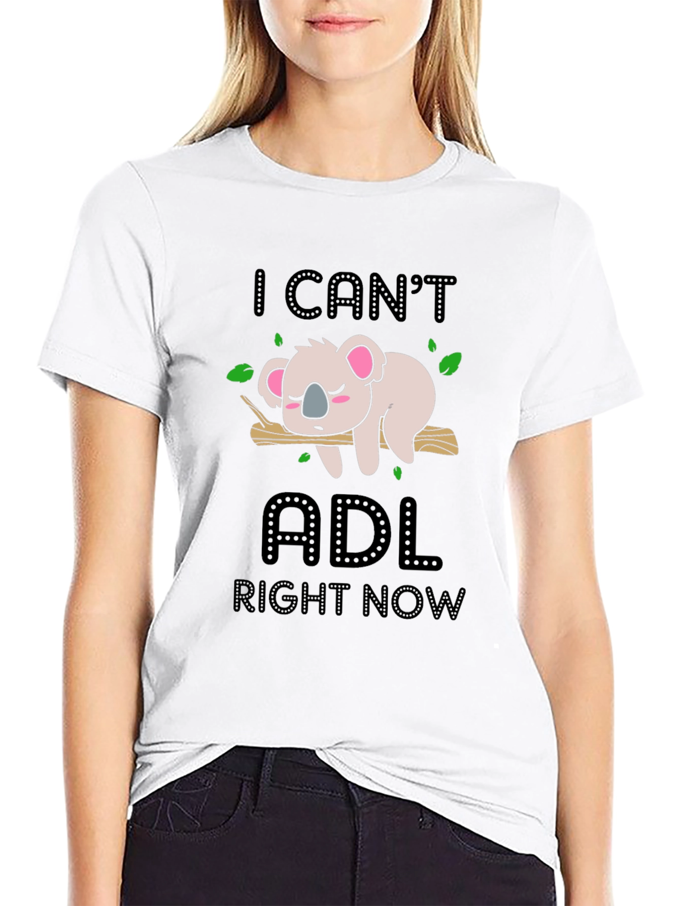 I Cant ADL Right Now Koala Graphic Tee