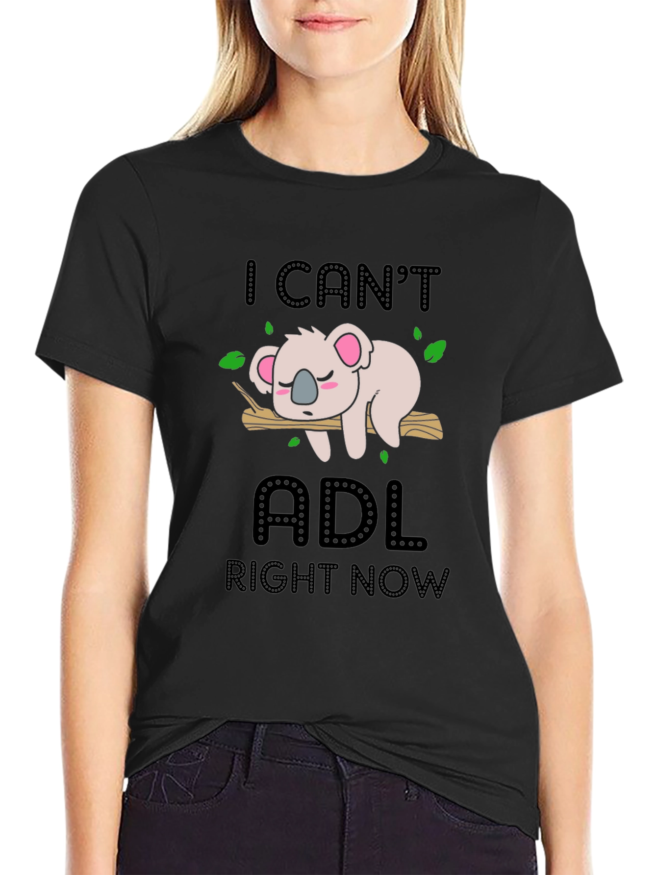 I Cant ADL Right Now Koala Graphic Tee