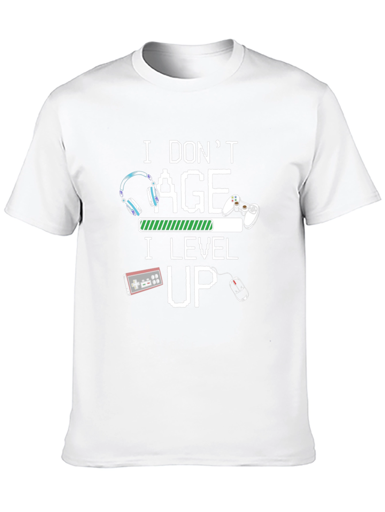 I Dont Age I Level Up T-Shirt Gamer Black