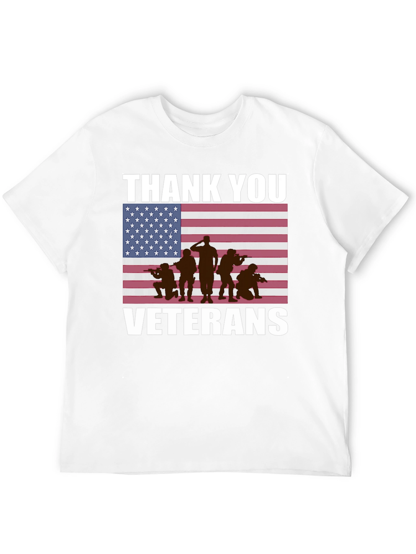 Thank You Veterans T-Shirt - Patriotic American Flag Design