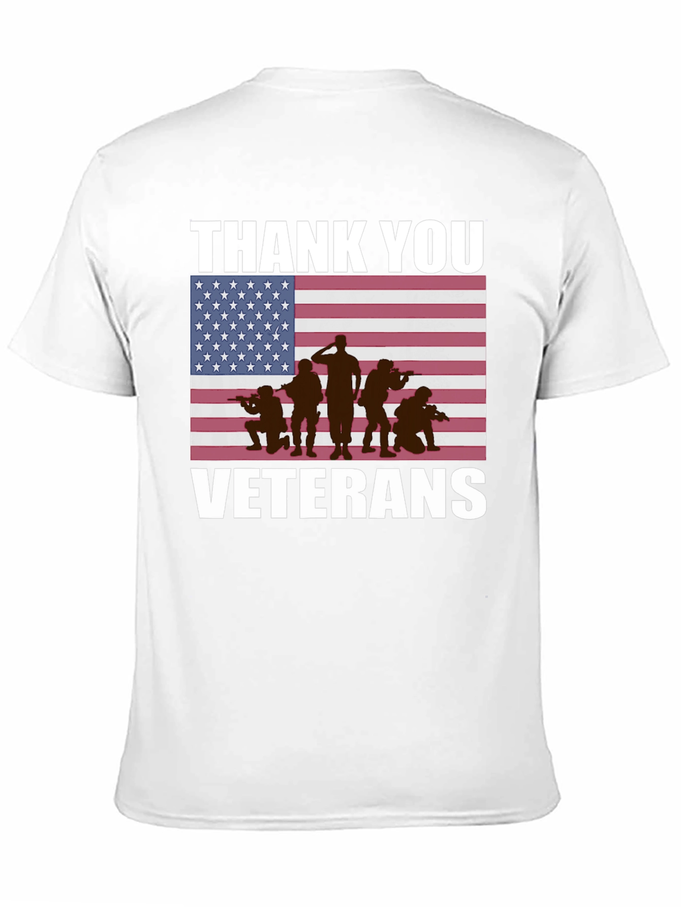 Thank You Veterans T-Shirt - Patriotic American Flag Design