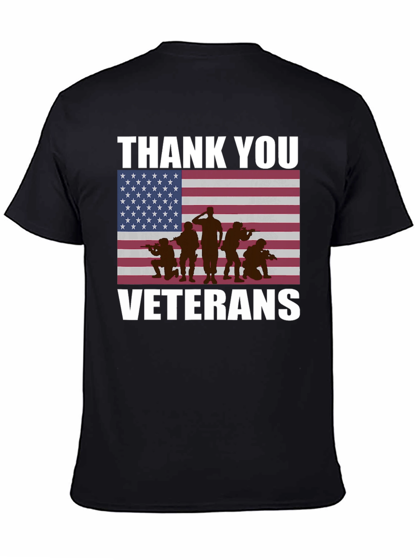 Thank You Veterans T-Shirt - Patriotic American Flag Design