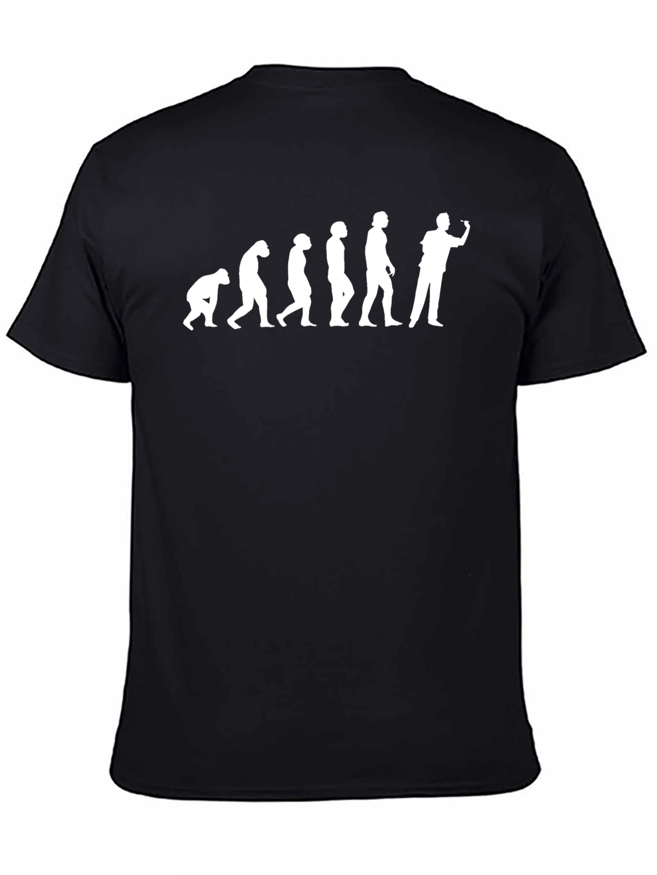 Evolution of Man Dart Player T-Shirt - Black