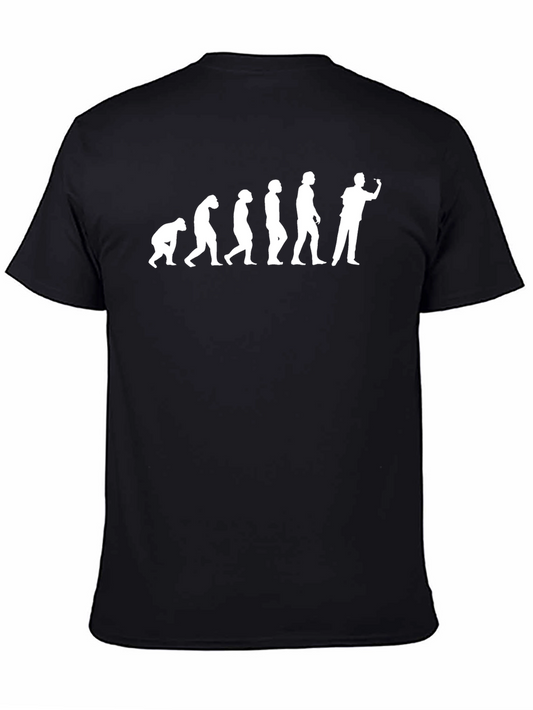Evolution of Man Dart Player T-Shirt - Black