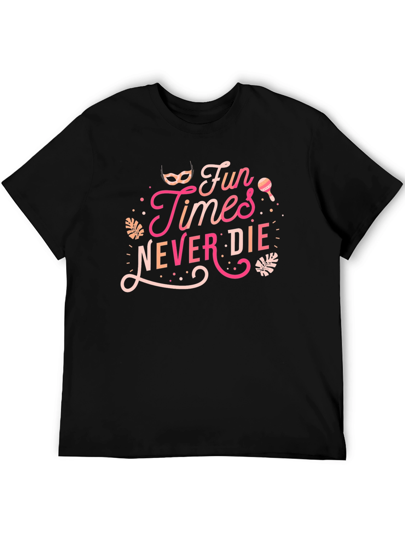 Fun Times Never Die Graphic Tee - Black