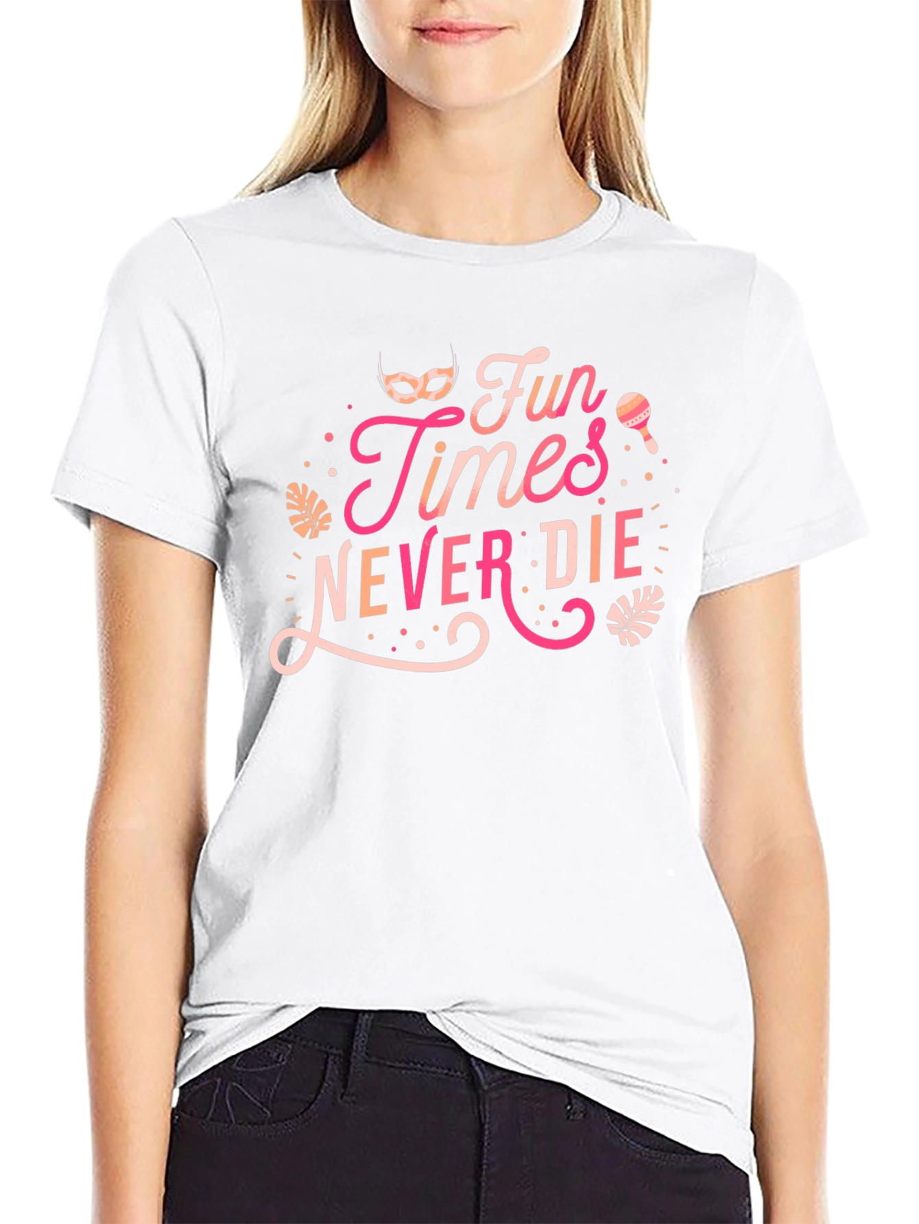 Fun Times Never Die Graphic Tee - Black