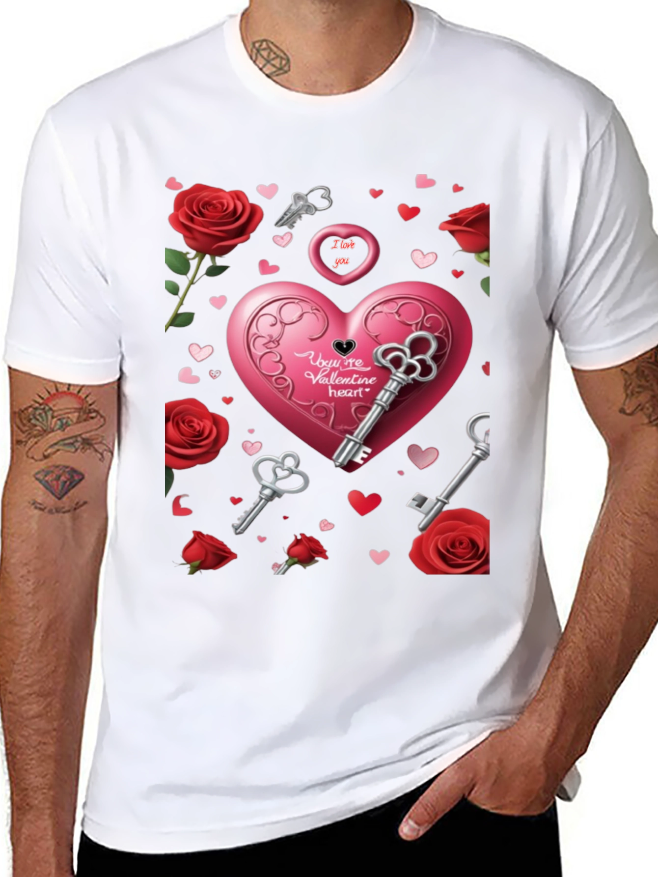 Valentines Day Heart & Keys T-Shirt