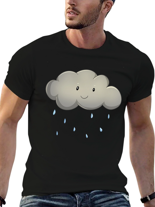 Rain Cloud Graphic Tee - Soft Cotton Comfort