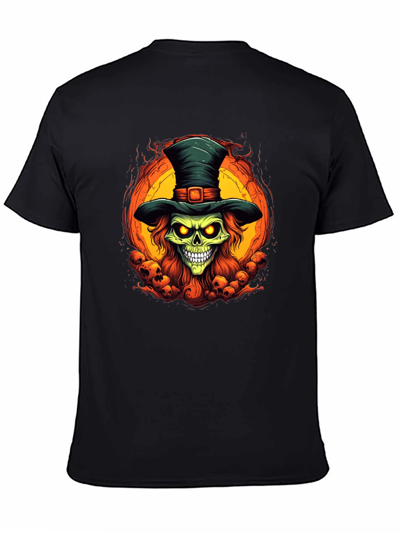 Skull Top Hat Graphic Tee - Halloween Ready!