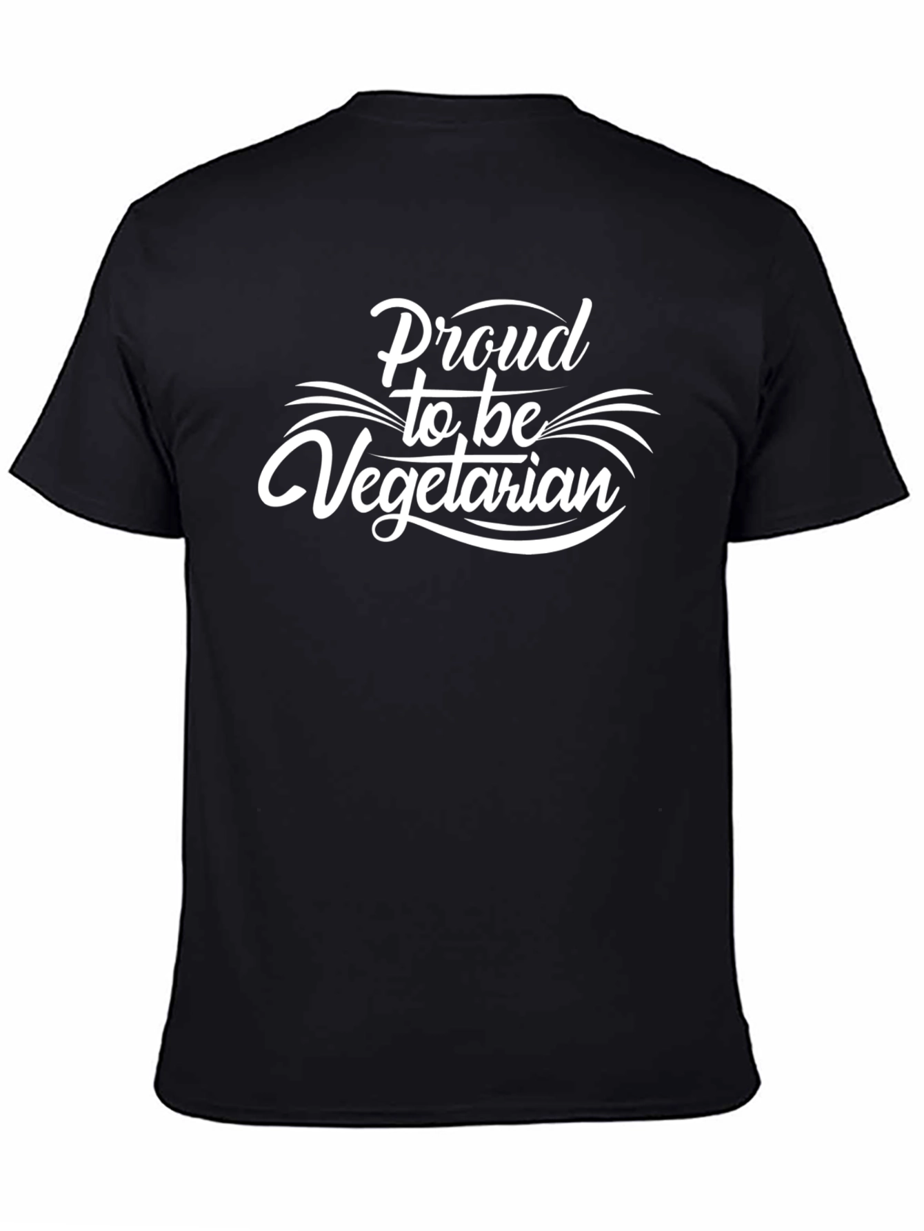 Proud Vegetarian T-Shirt - Bold Black Tee