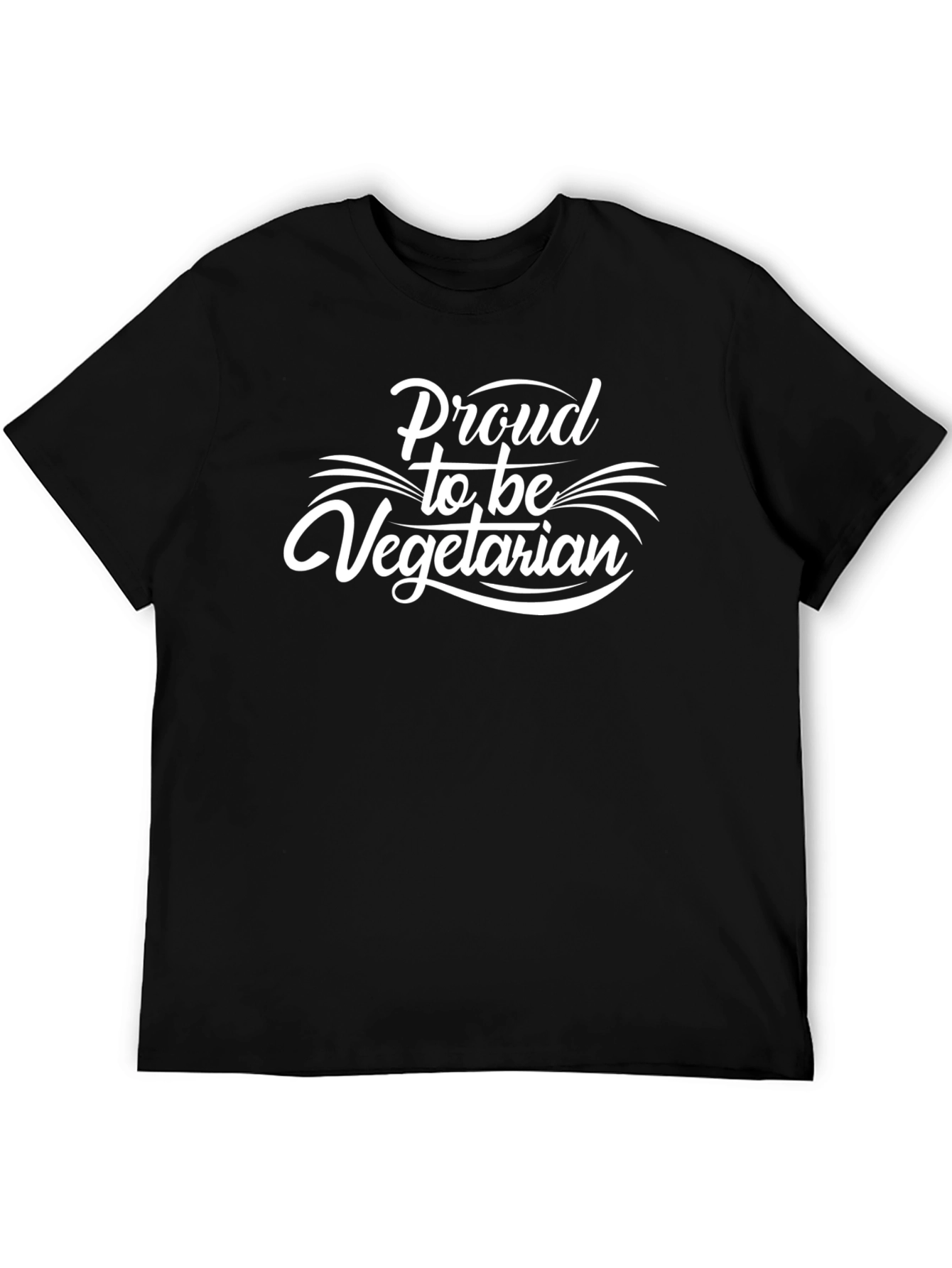 Proud Vegetarian T-Shirt - Bold Black Tee