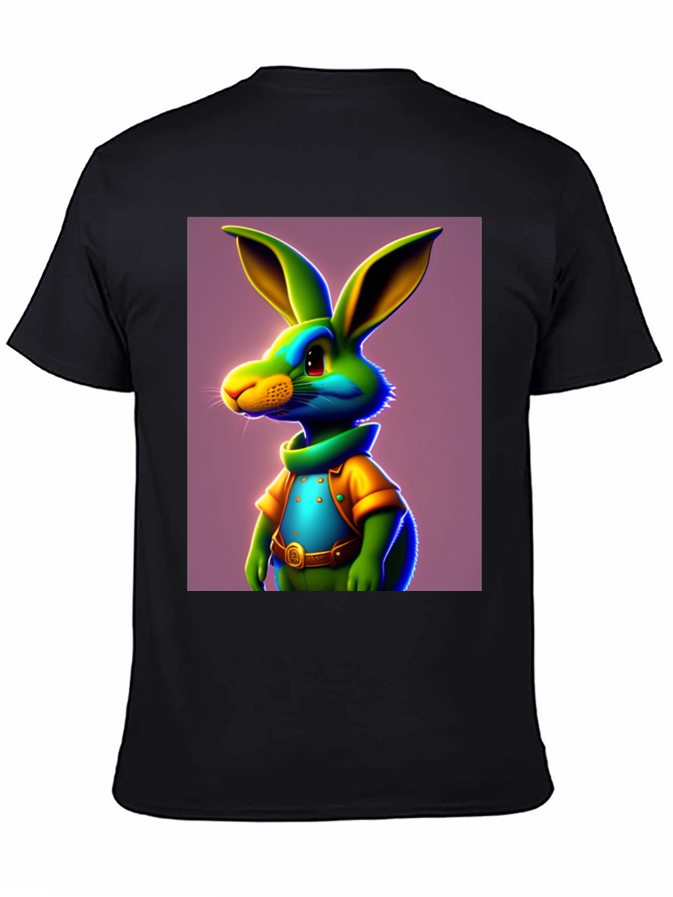 Cartoon Rabbit Graphic Tee - Funky Easter Style!