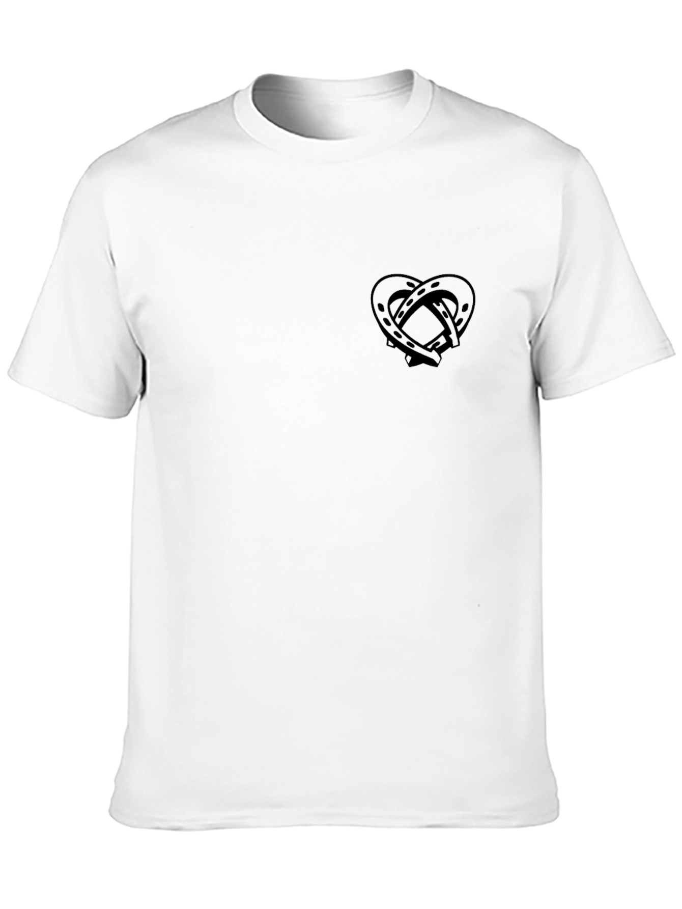 Black Horseshoe Heart Graphic Tee