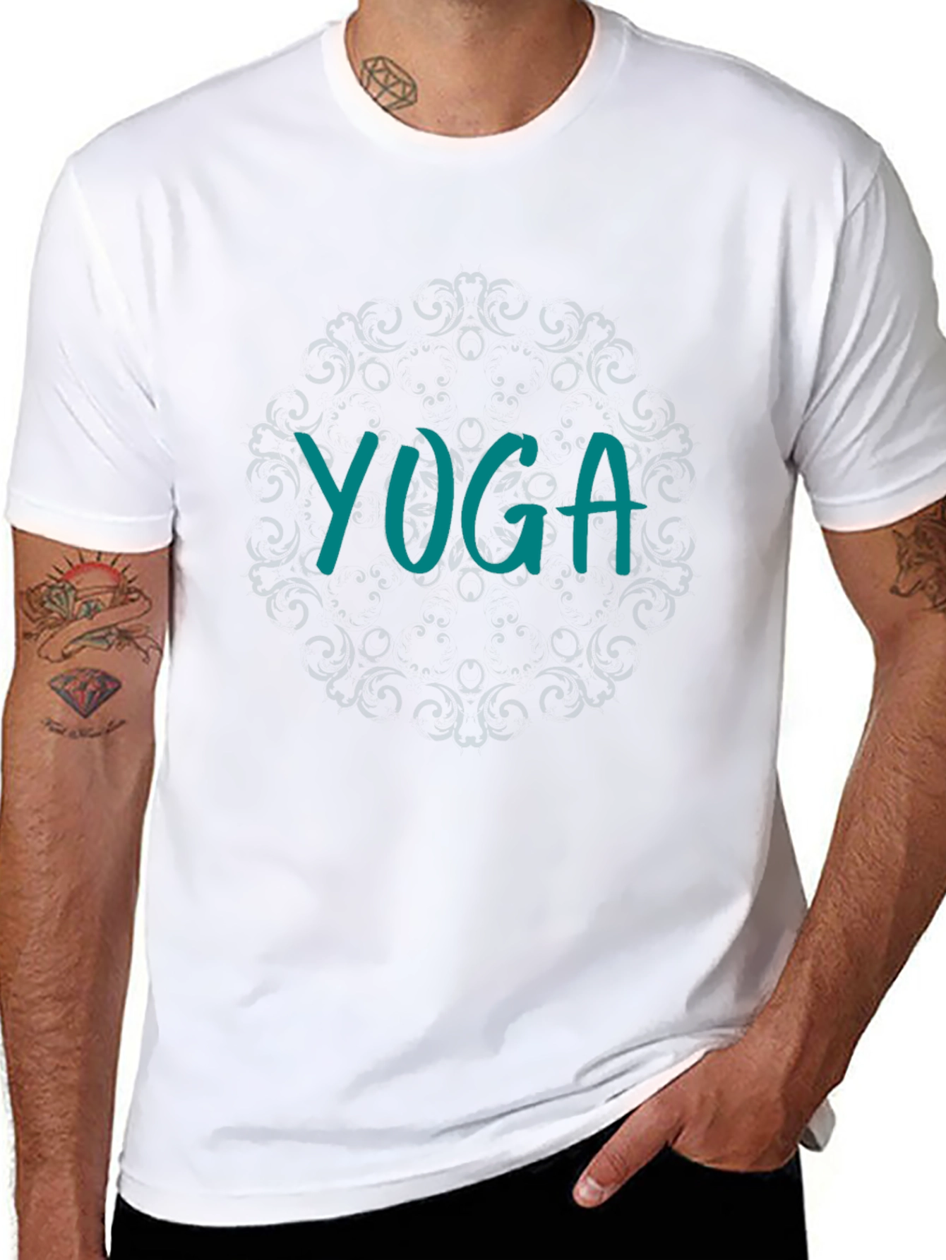 Yoga Graphic Tee - Relaxed Fit Cotton T-Shirt