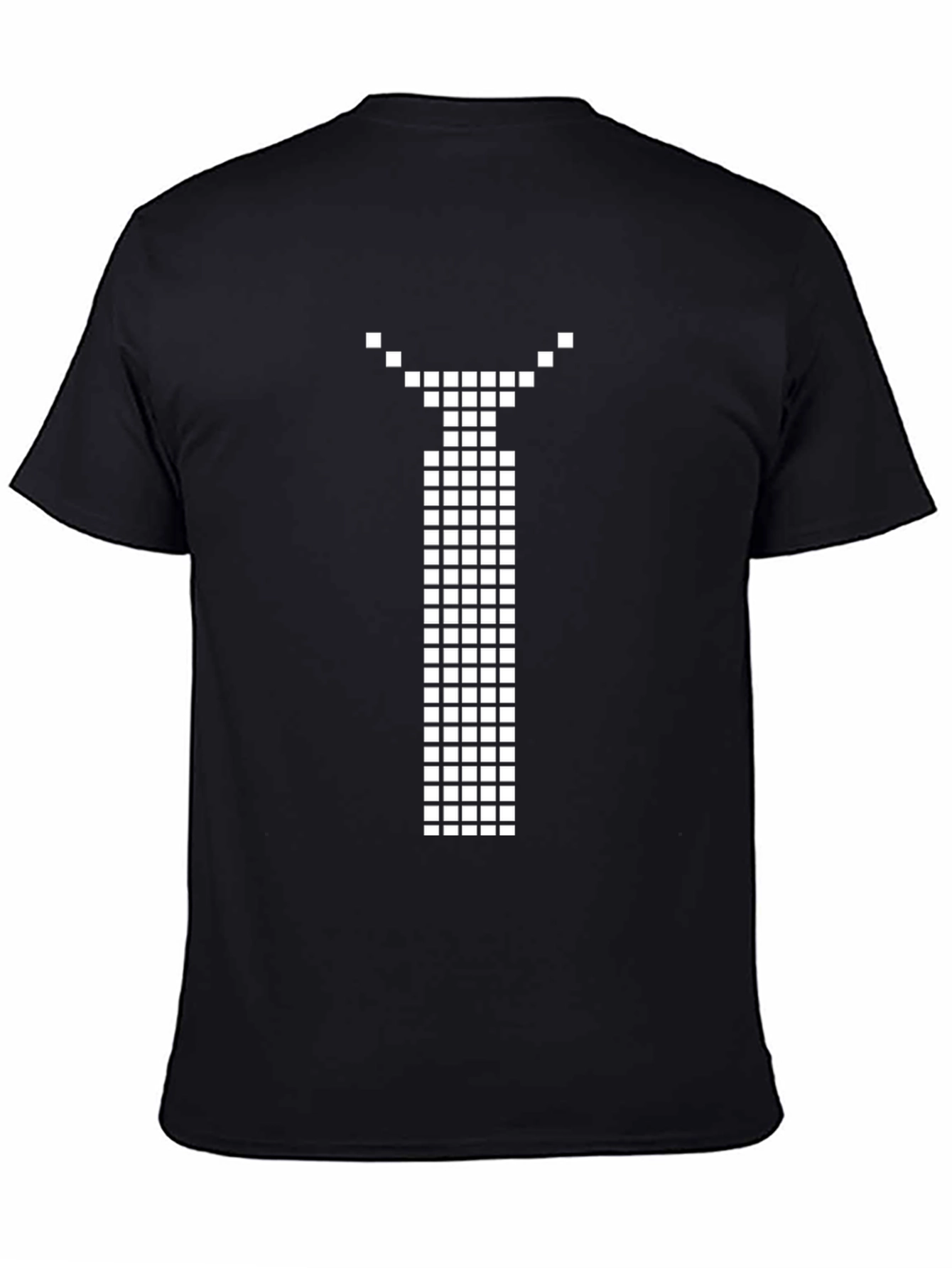 Pixel Tie T-Shirt - Geek Chic Black Cotton Tee