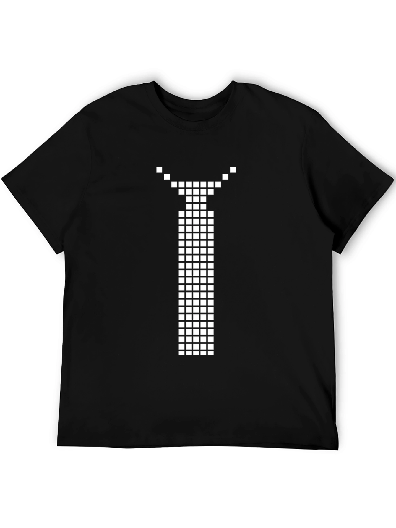 Pixel Tie T-Shirt - Geek Chic Black Cotton Tee