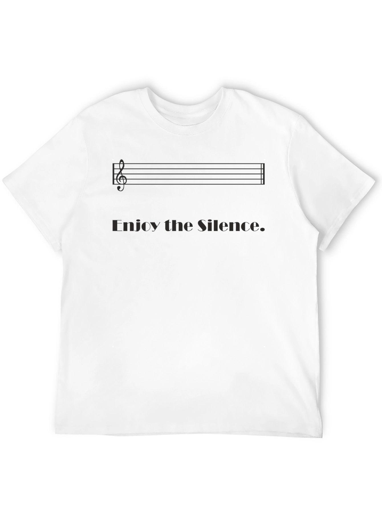 Enjoy the Silence Music Note T-Shirt - Black