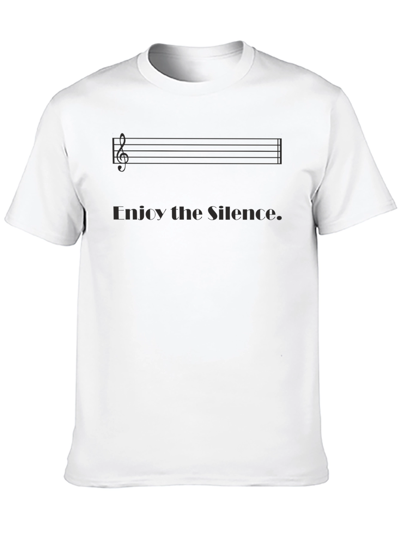 Enjoy the Silence Music Note T-Shirt - Black