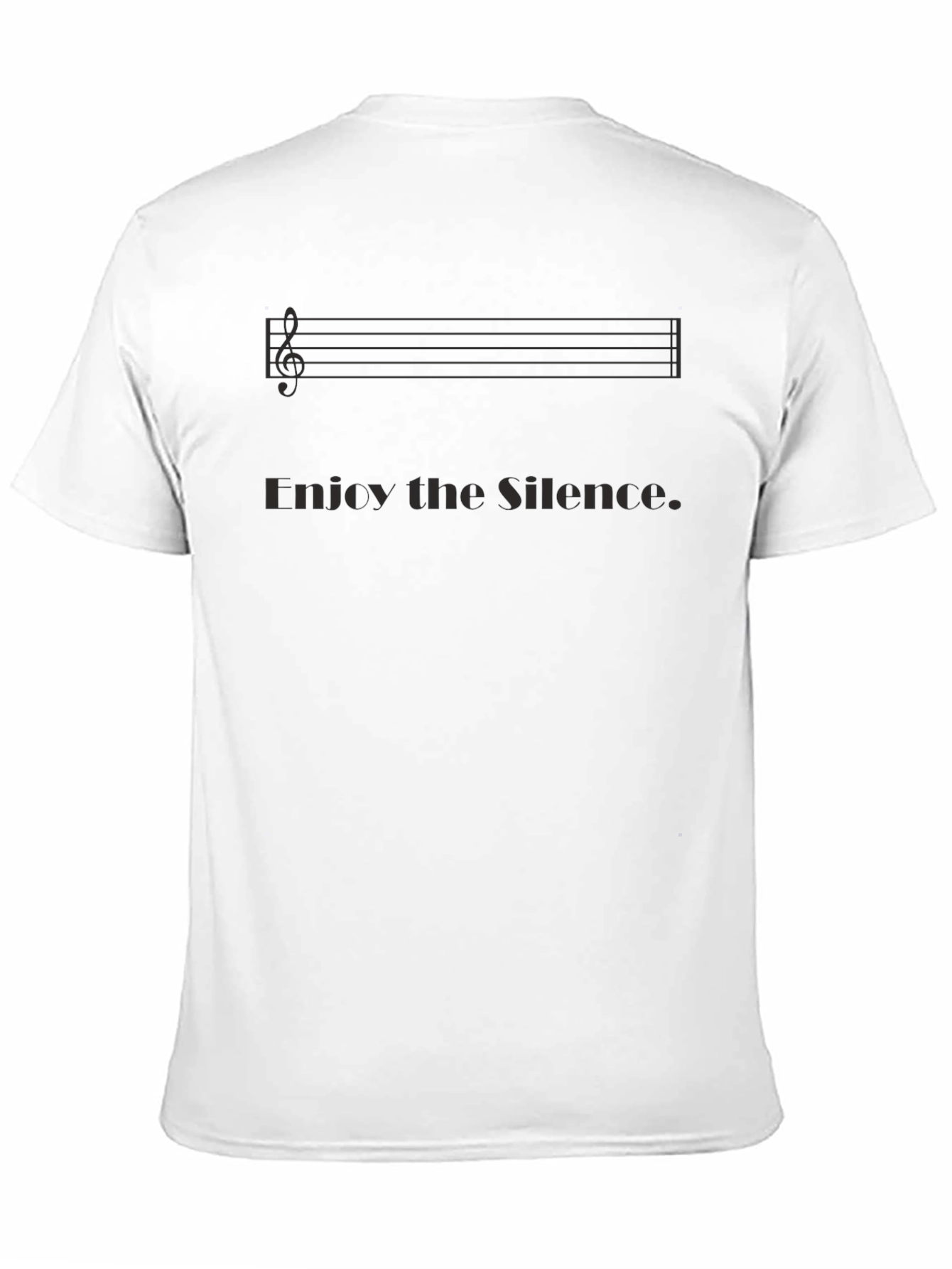 Enjoy the Silence Music Note T-Shirt - Black