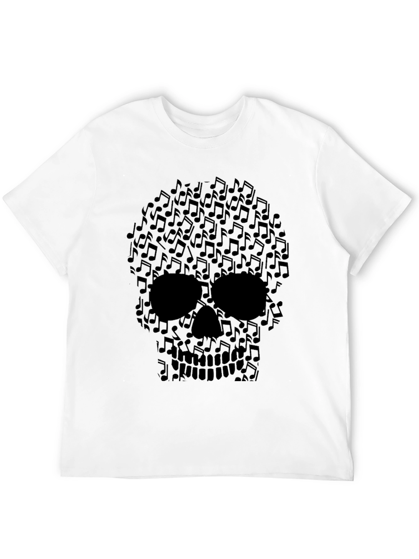 Musical Skull Graphic Tee - Rocker Style Shirt
