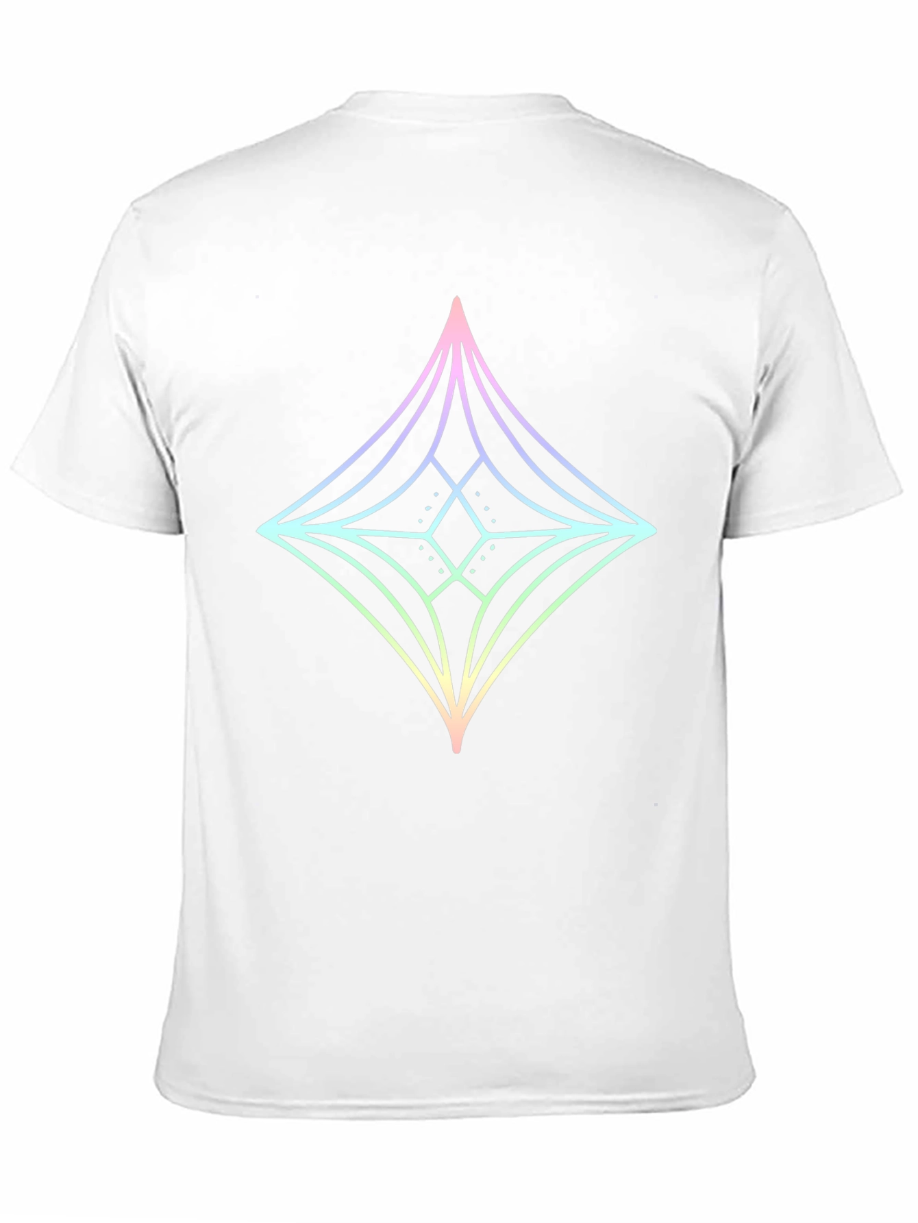 Geometric Star Graphic Tee - Mens Black Cotton T-Shirt
