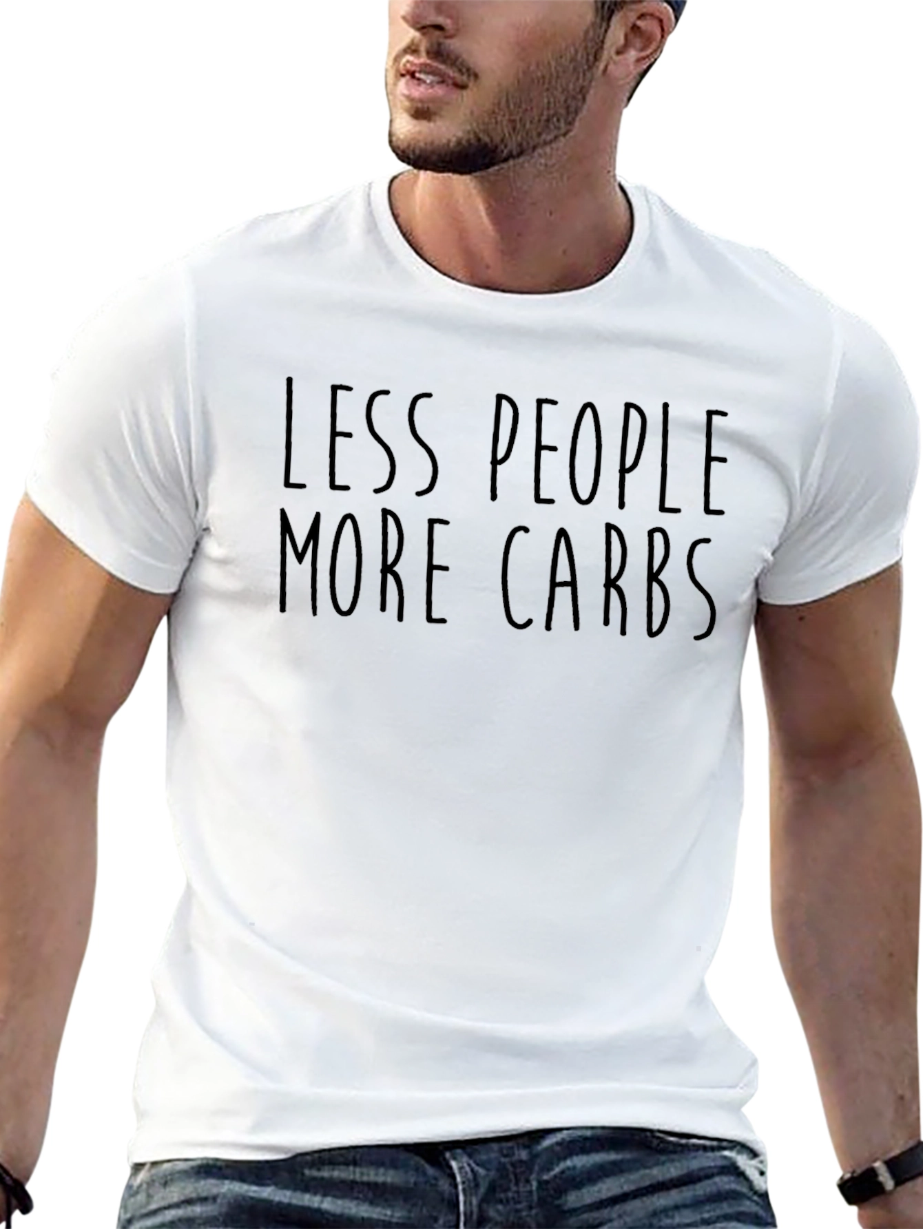 Less People More Carbs Graphic Tee