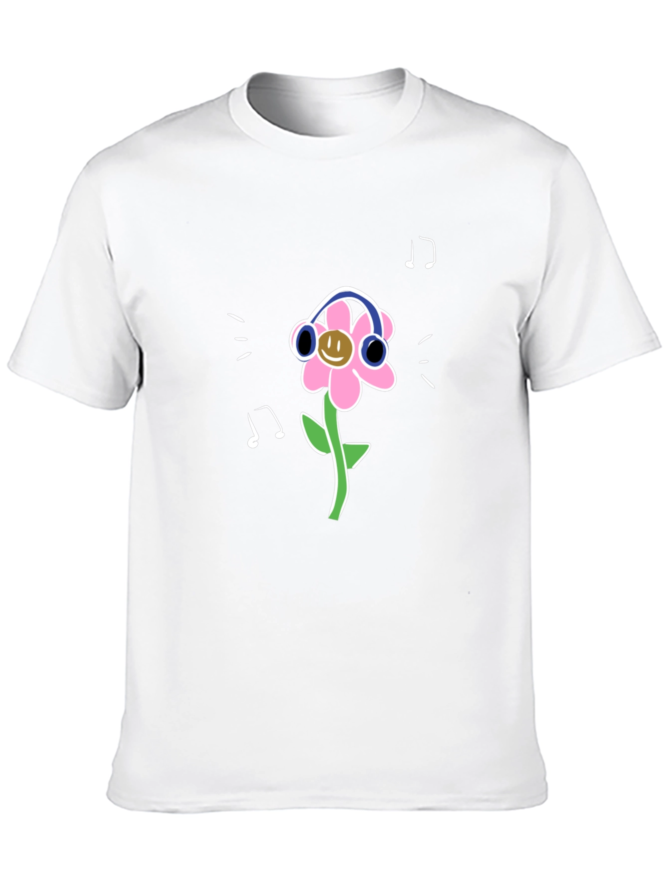 Fun Flower Graphic Tee - Black Casual Shirt
