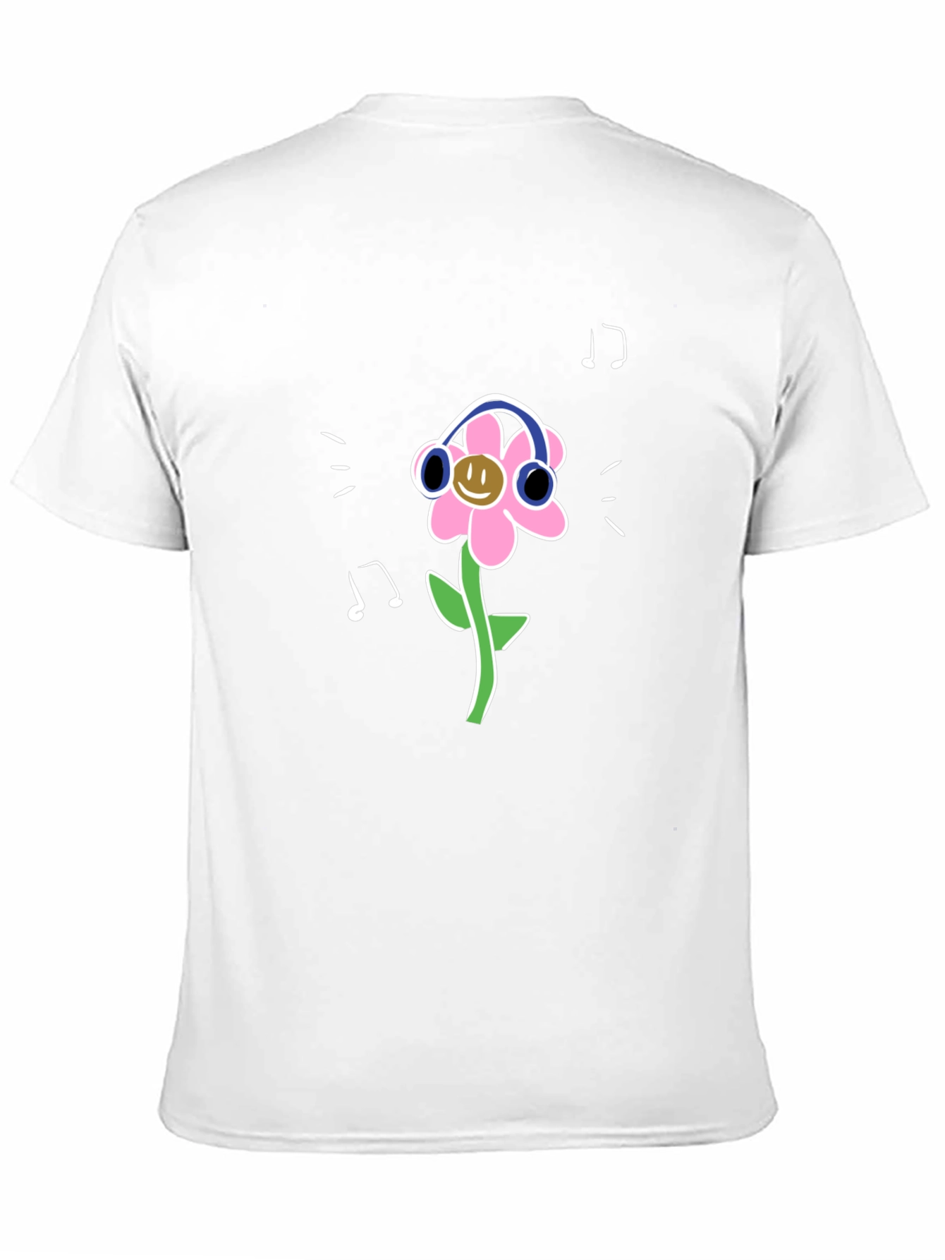 Fun Flower Graphic Tee - Black Casual Shirt