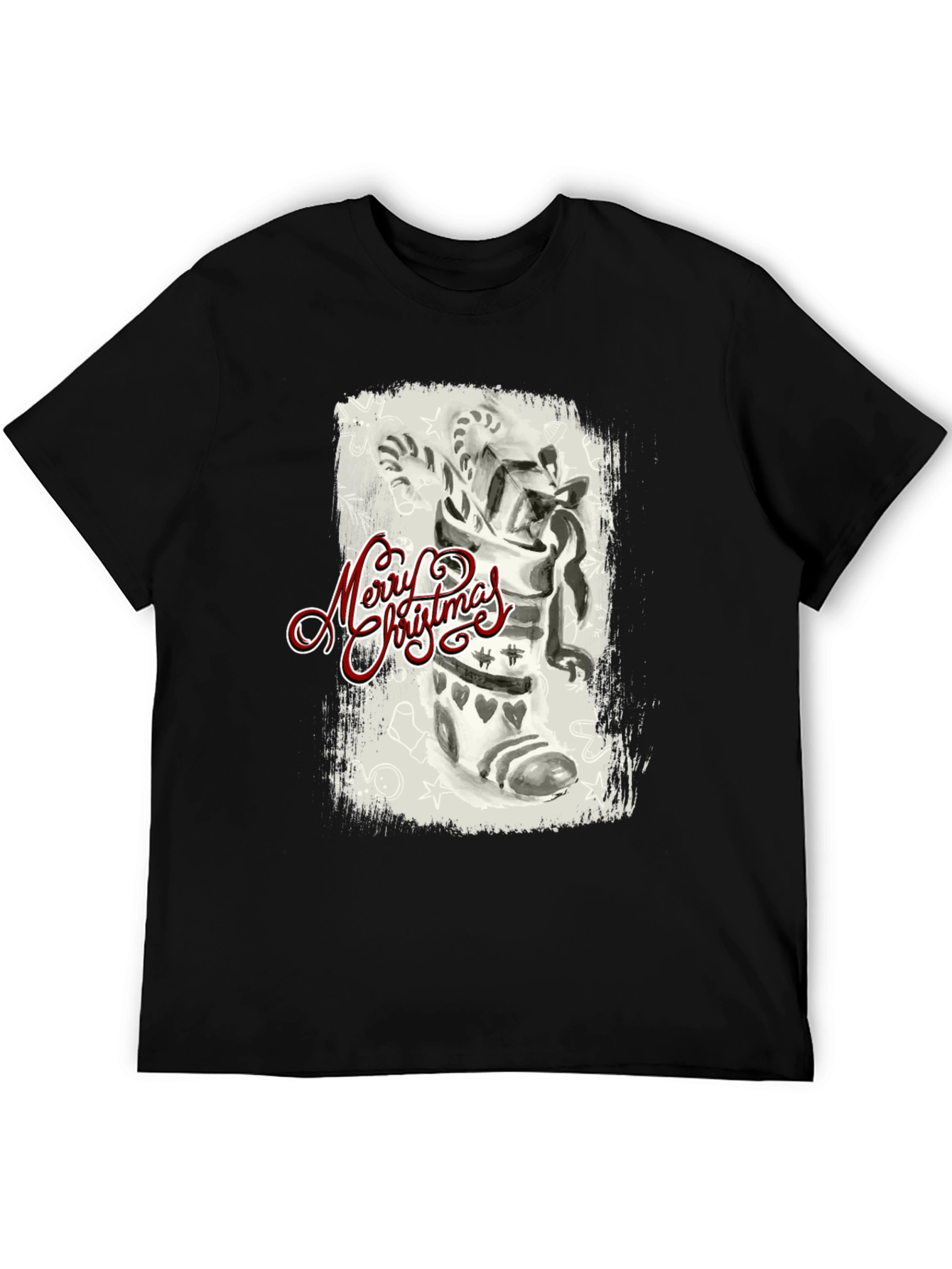 Festive Christmas Stocking Graphic Tee
