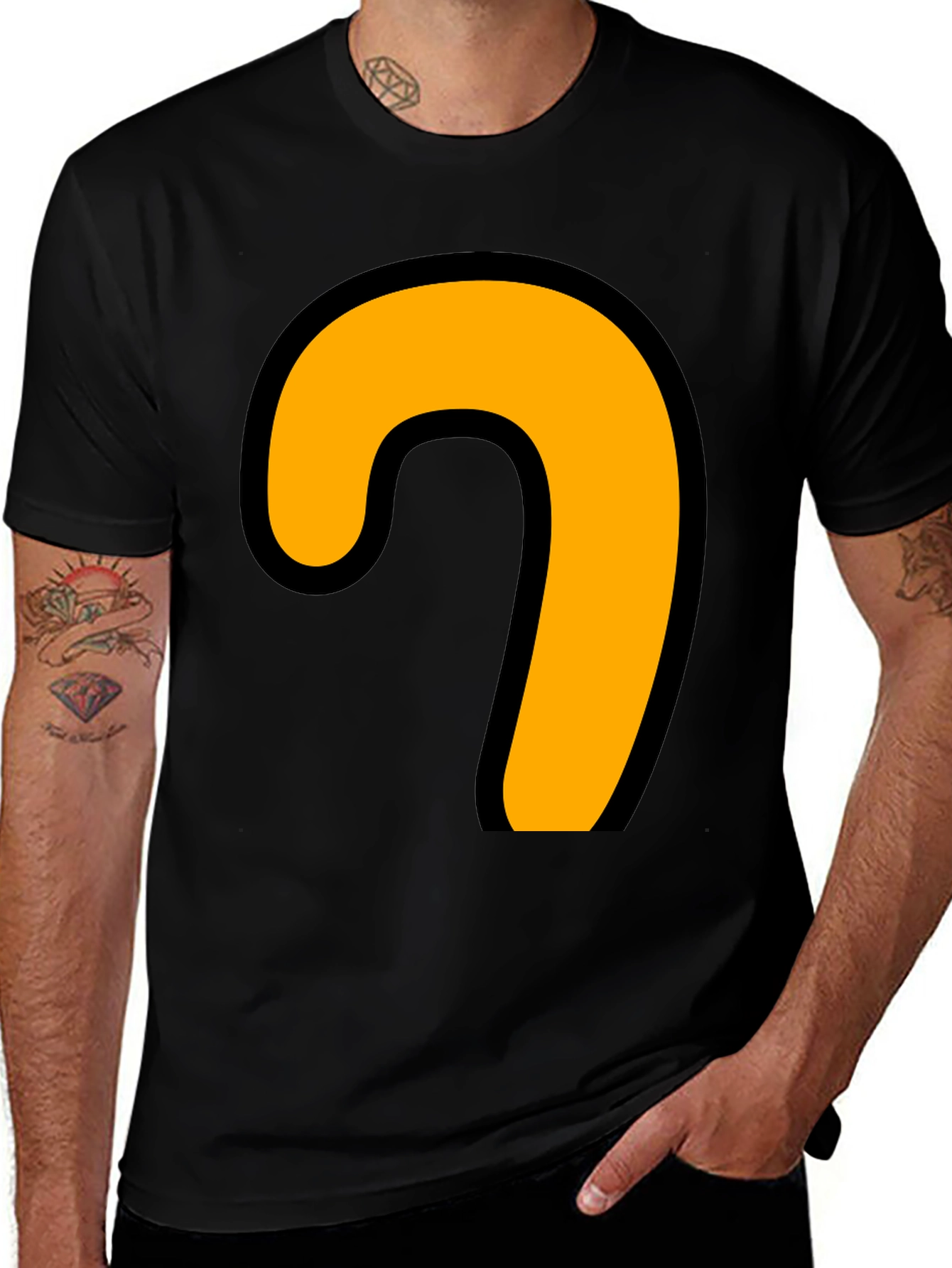 Cartoon Hook T-Shirt - Black Tee