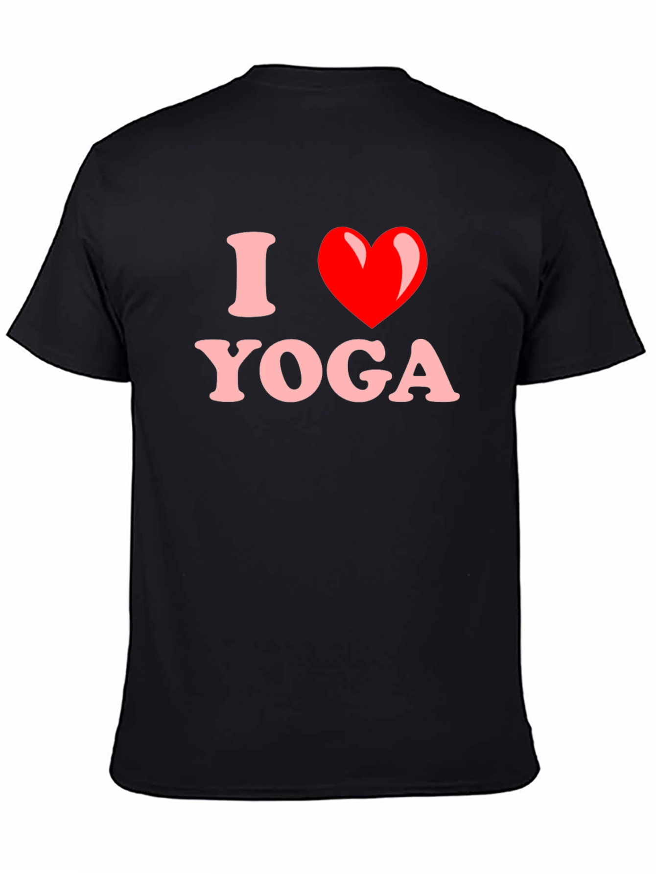 I Heart Yoga T-Shirt - Black Cotton Tee