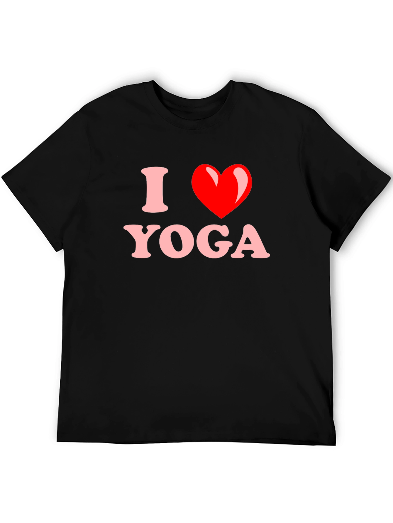 I Heart Yoga T-Shirt - Black Cotton Tee