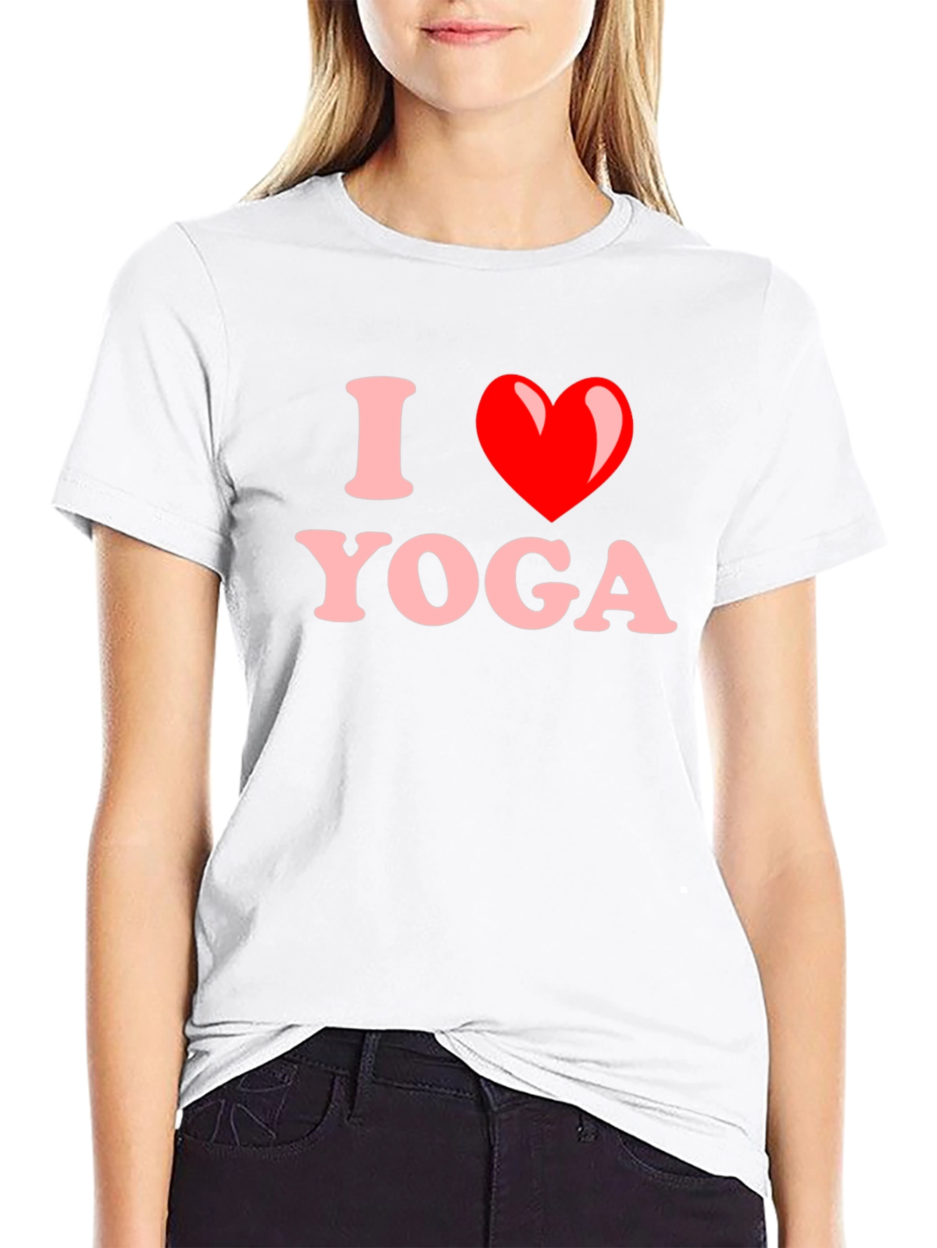I Heart Yoga T-Shirt - Black Cotton Tee