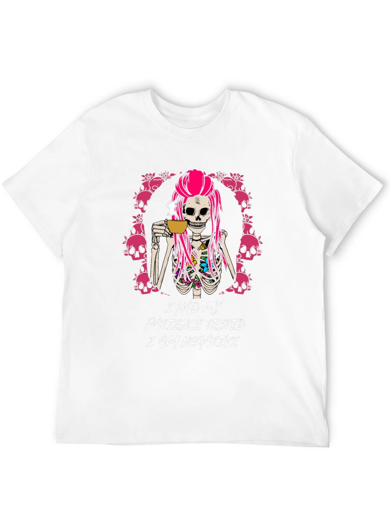I Had My Patience Tested Skeleton Graphic Tee