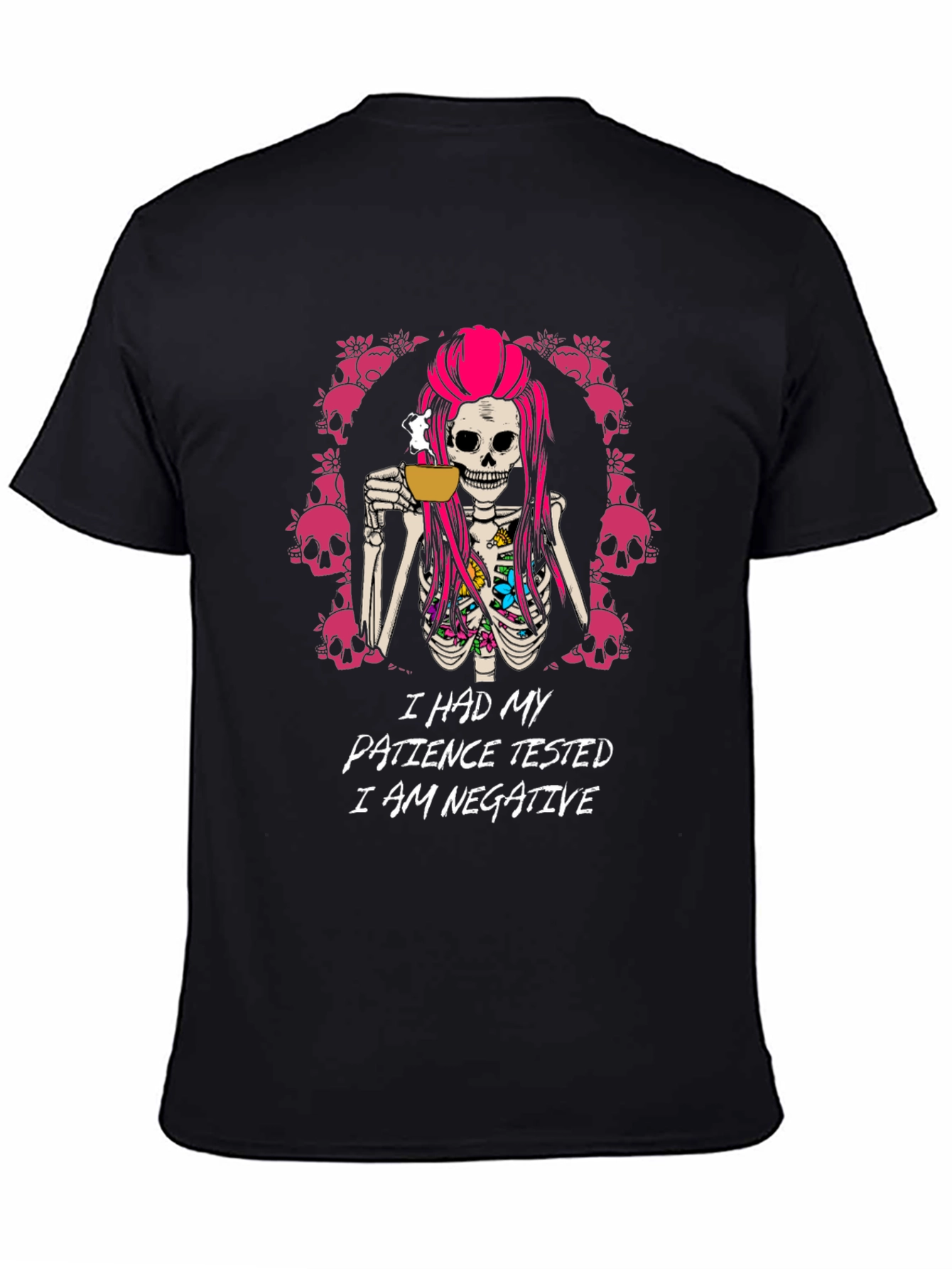I Had My Patience Tested Skeleton Graphic Tee