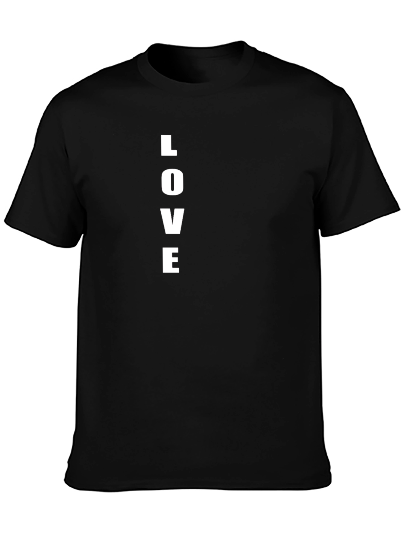 LOVE Print Black T-Shirt - Stylish Casual Tee